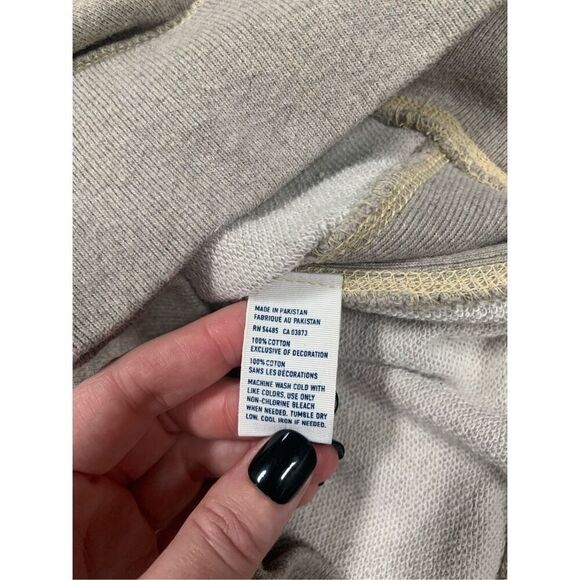 American Eagle Men’s Long Sleeve Gray 1/4 Button Vintage Henley Sweatshirts Size - Picture 5 of 7